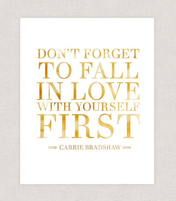 Carrie Bradshaw Quote Sex And The City Quote Poster Print