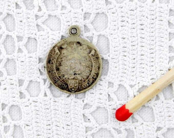 Antique French Medal Religious Silver Plated Medal Saint Teresa, St Therese Religion, Christian, Catholic, Charm Medal, Lisieux, Normandy