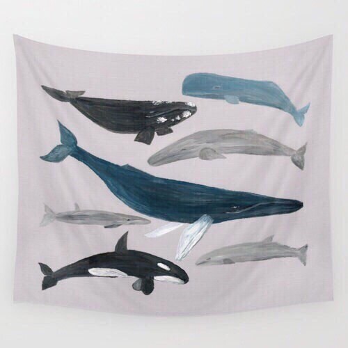 Whale Painting Wall Tapestry whale tapestry nautical