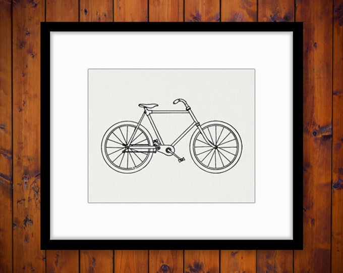 Vintage Bicycle Graphic Digital Download Bike Image Illustration Printable Antique Clip Art Jpg Png Eps HQ 300dpi No.3109