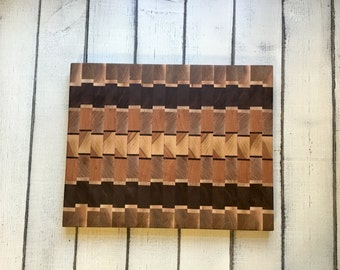 Large end grain cutting board, butcher block, gourmet gift, handmade, made in us, made in ohio, hardwood cutting board, serving tray