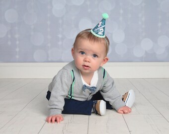 Half Birthday Party Hat || Boy Birthday Party Hat || Glitter Cake Smash ||Smash Cake || Little Blue Olive