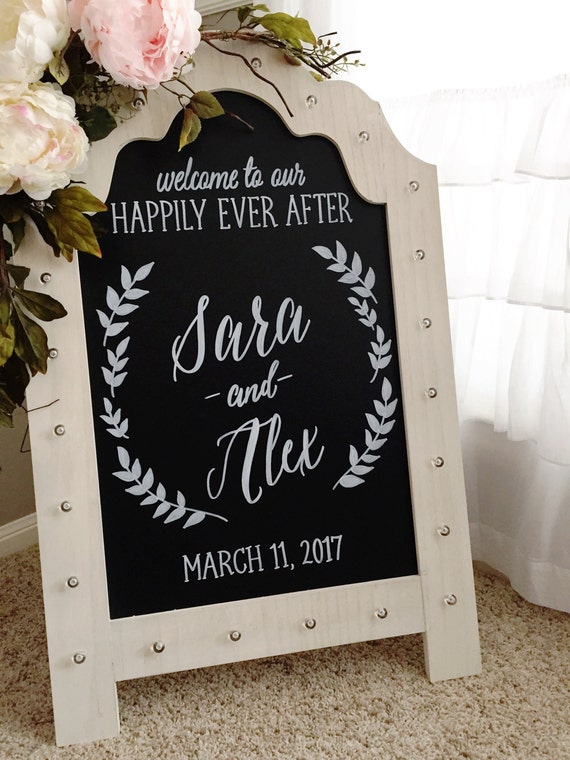 Wedding Chalkboard Easel Marquee Wedding Chalkboard Sign