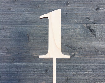 Number 1 Cake Topper 4"H inches, One Cake Topper, First Birthday Topper, 1st Birthday Topper, Unique Wood Laser Cut Toppers