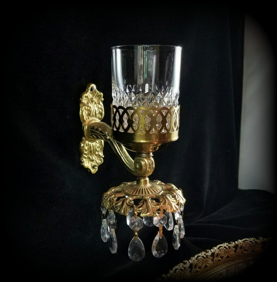 Wall Mounted Brass Cup Holder Bath Fixtures Cup Drinking Glass