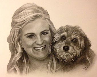 Custom Portrait Drawing, Custom Charcoal Portrait, Portrait from Photo