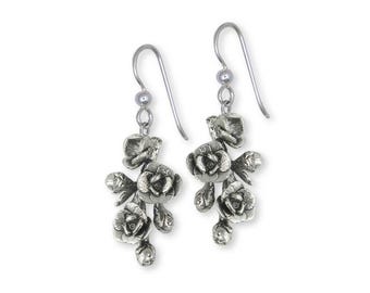 Magnolia Earrings Jewelry Sterling Silver Handmade Flower Earrings MGS1-E