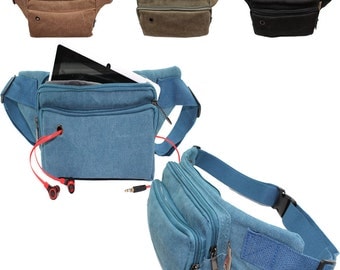 Canvas Fanny Pack 3001 Music Festival Hip Pouch Iphone 7 Cover Holder Belly Travel Waist Belt.