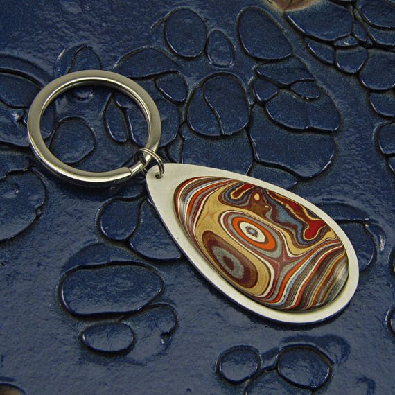 Rare 1969 Ford Mustang Fordite Keychain