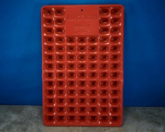 Vintage JellO Beans Red Plastic Mold Jello Beans Mold Jello