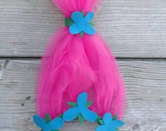 Poppy Troll inspired hair headband, Poppy Headband & Dress,Troll movie party ideas, Poppy Troll Birthday, Troll headband. Made to Order!
