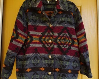 Komitor size medium southwest print jacket button up