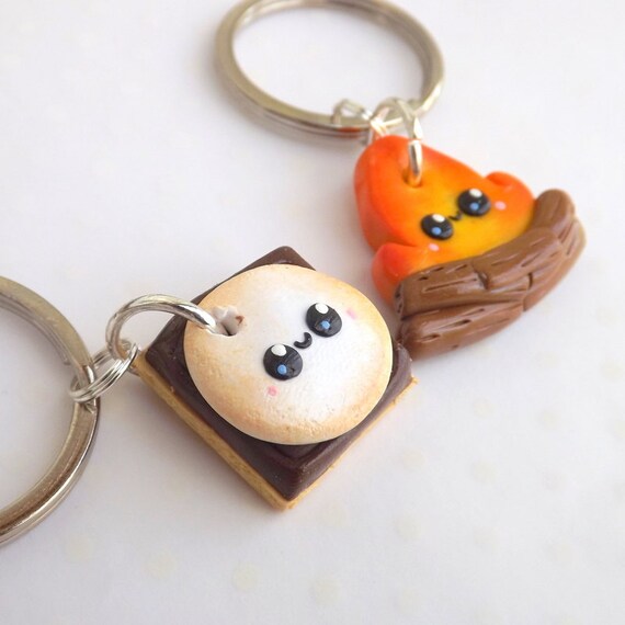 Items similar to Smore Best Friends Smores Keychains Best Friend Keychains BFF Gift