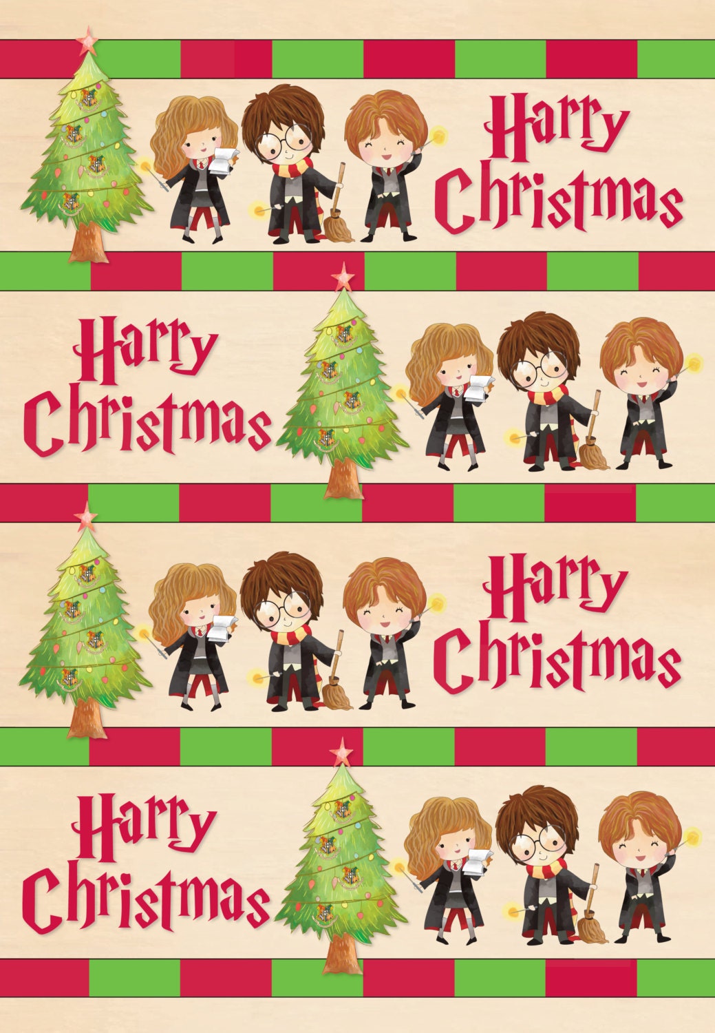 Harry Potter Christmas Wrapping Paper Cute Harry Potter
