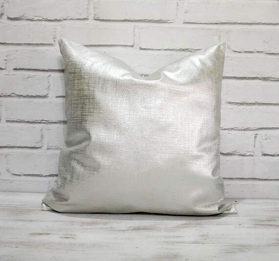Fast Shipping/Metallic silver color pillow cover/Cotton gold