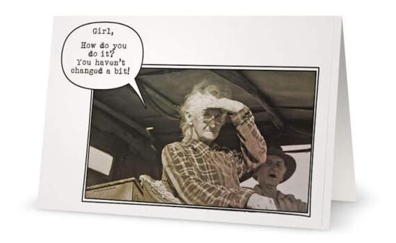 Funny Birthday Card Over the Hill Women Birthday Card Old