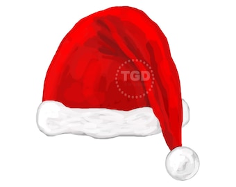 Santa Clipart Digital Clip Art Santa Hat Digital Download