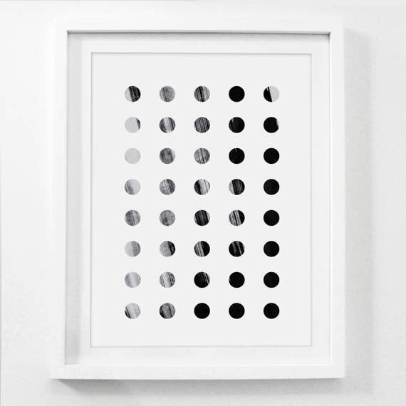 Dot Art Polka Dot Art Black and White Dots Dot Print Polka