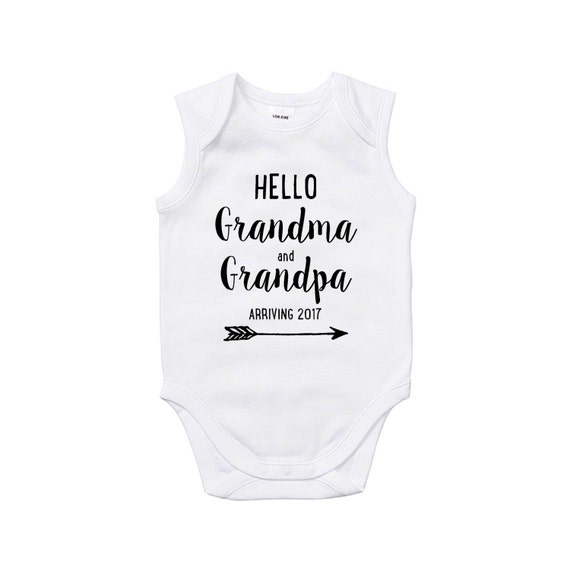 Download Hello Grandma & Grandpa Bodysuit With Arrival Date
