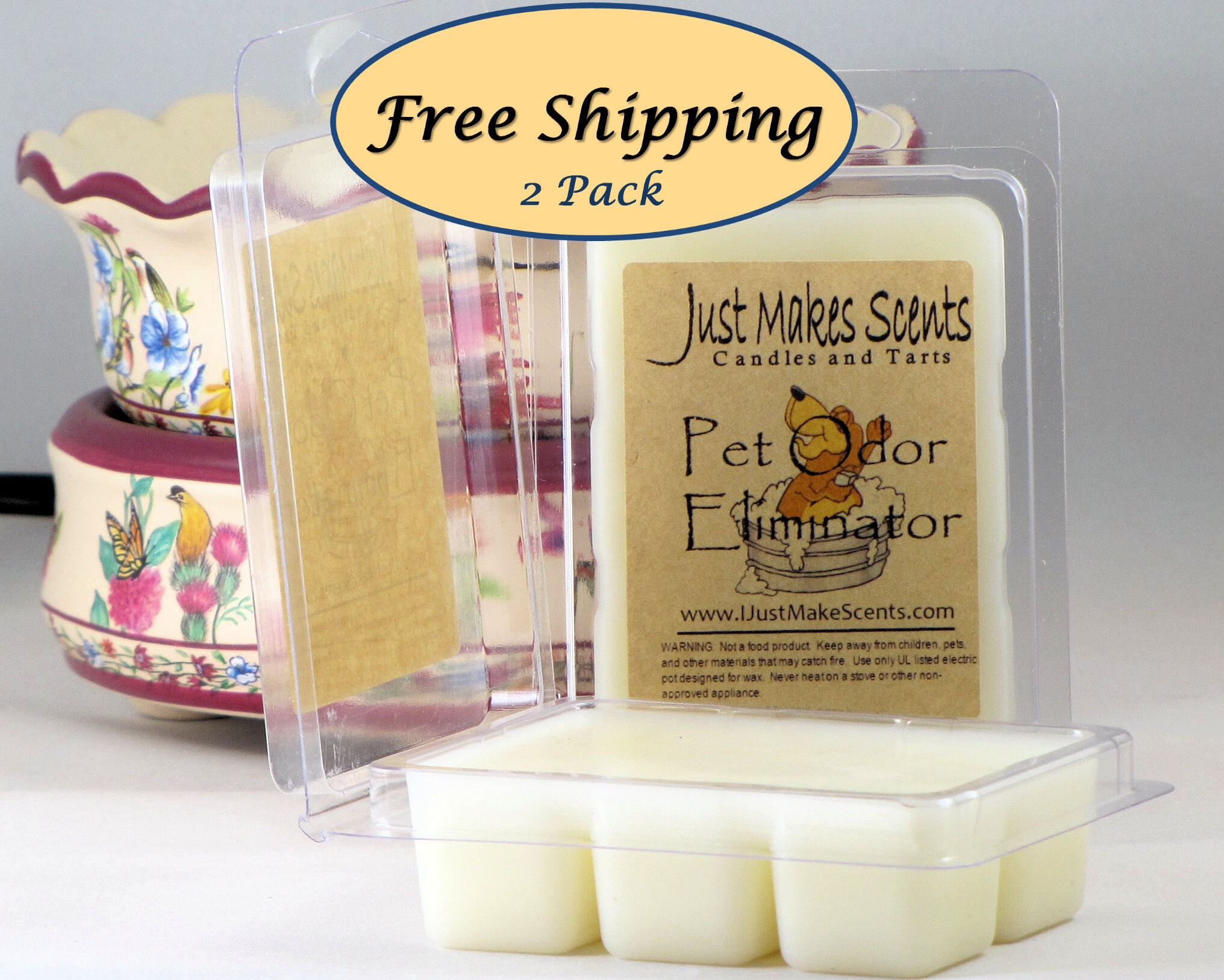 Pet Odor Eliminator Wax Melts 2 Pack with FREE SHIPPING