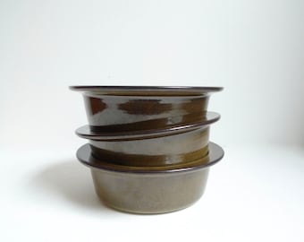 Heath Ceramic Bowls, Edith Heath, Soup Bowl, Cereal Bowl, Sausalito, California Pottery, Serving Dishes, Vintage Bowls, Brown and Tan, 420
