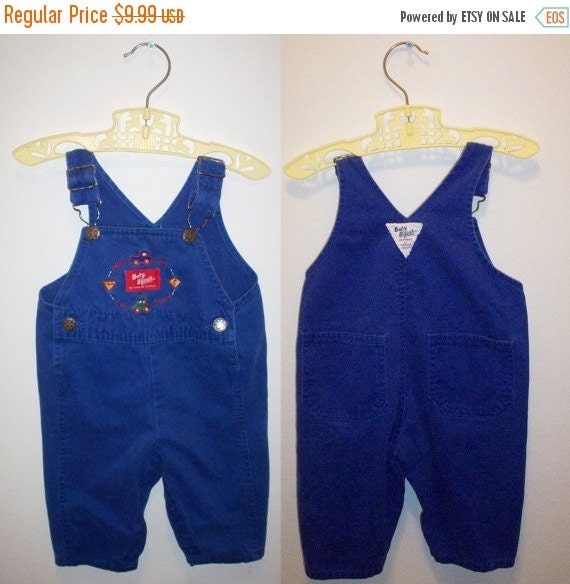 SALE 90s Osh Kosh overalls blue size 6/9M unisex 80s baby cars traffic signs infant adorable kids 6m 9m transportation