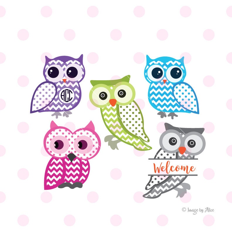 Download Owl SVG owl monogram svg owl clipart owl wall decor owl