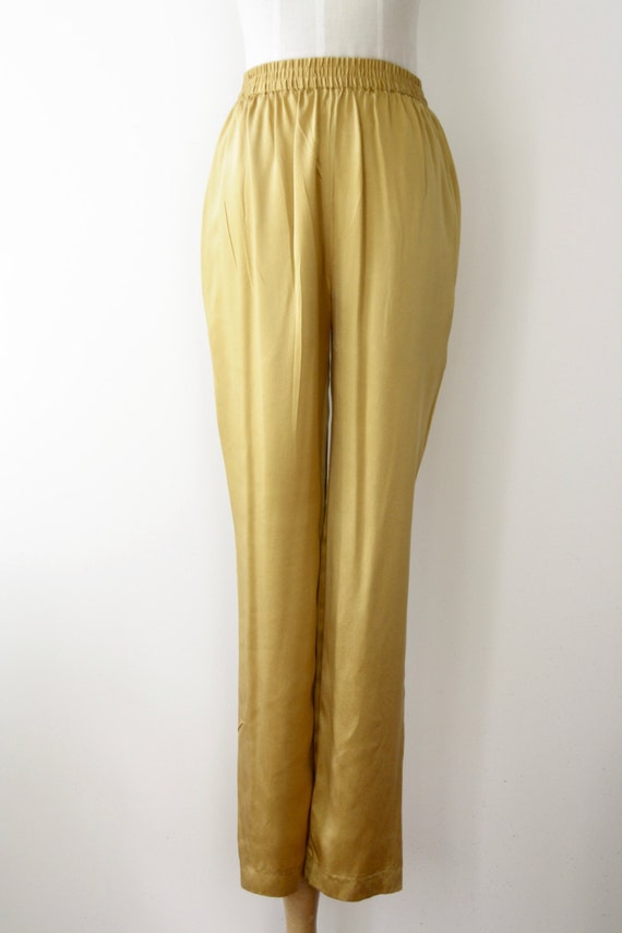 golden straight pants