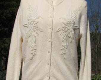 Vintage Cashmere Cardigan - Beaded - Herald