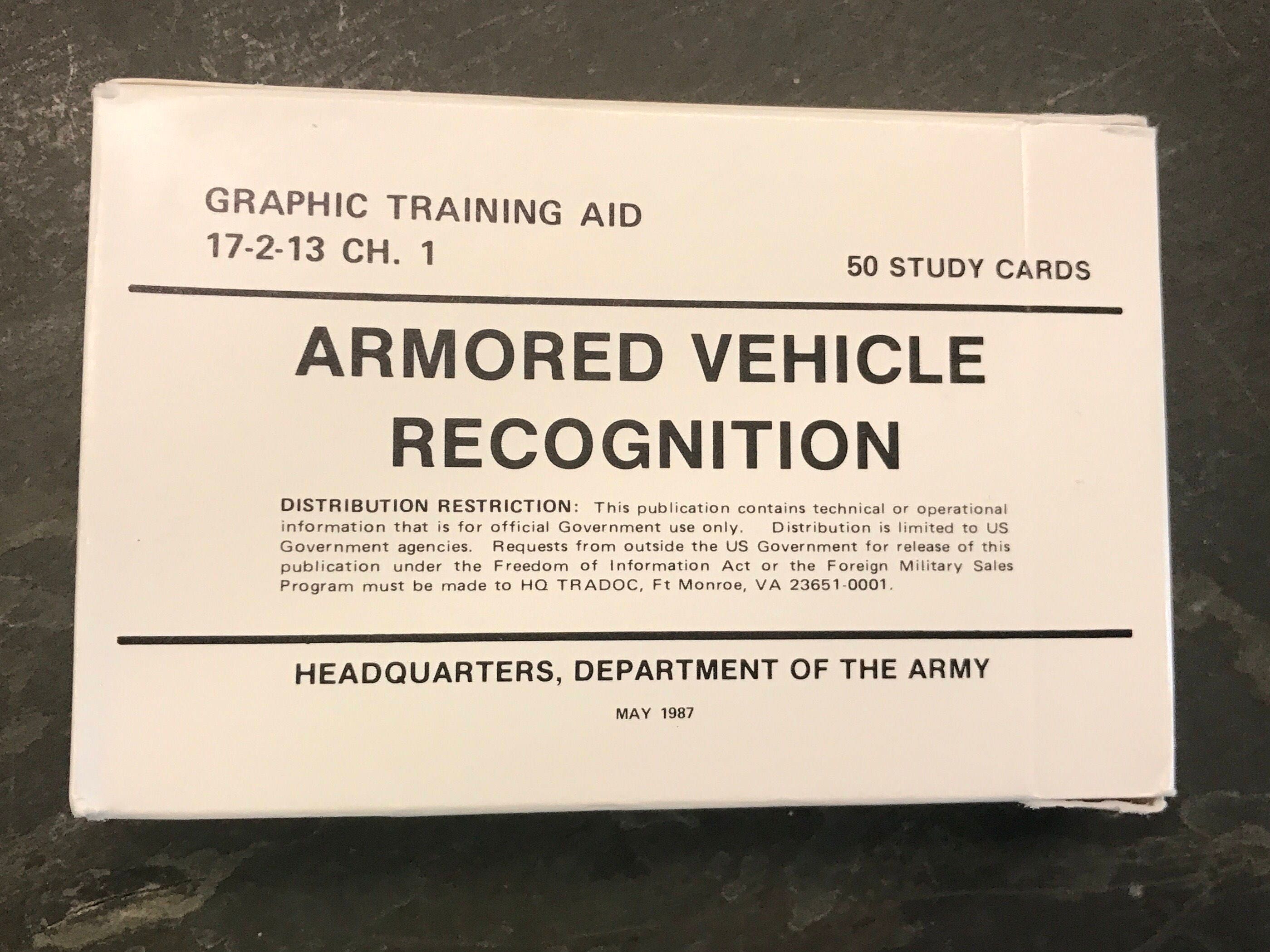 Armored Vehicle Recognition Graphic Training Aid GTA 17213