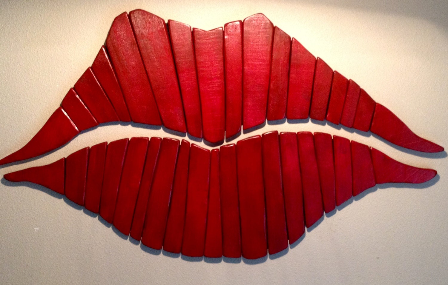 Red Lips Salon Decor Kiss Pallet Wall Art Wall Art Love Etsy