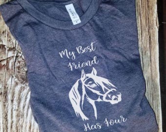 Horse Shirt - Horse Best Friend - Girl Horse Shirt - Farm Girl - Farmers Daughter - Farm Wife - Rodeo Shirt - Rodeo Mom - Barrel Racing