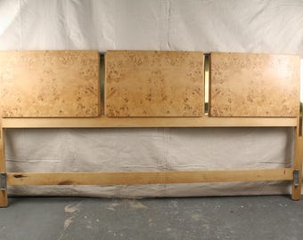 Milo Baughman Founders Burlwood King Size Headboard