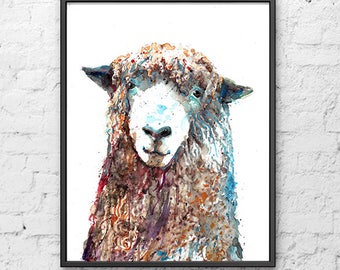 Sheep Art Print | Etsy