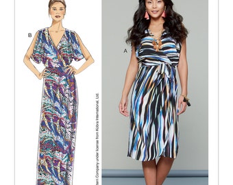 McCall's Sewing Pattern M7567 Misses' Wrap-Style Dresses and Belt