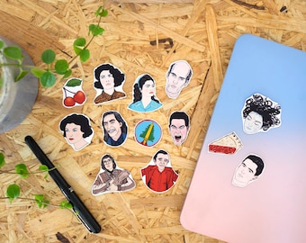 Twin Peaks Stickers & Magnets // vinyl stickers, fridge magnets, david lynch, laura palmer