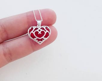 Legend of Zelda heart container sterling silver plated in 18k gold