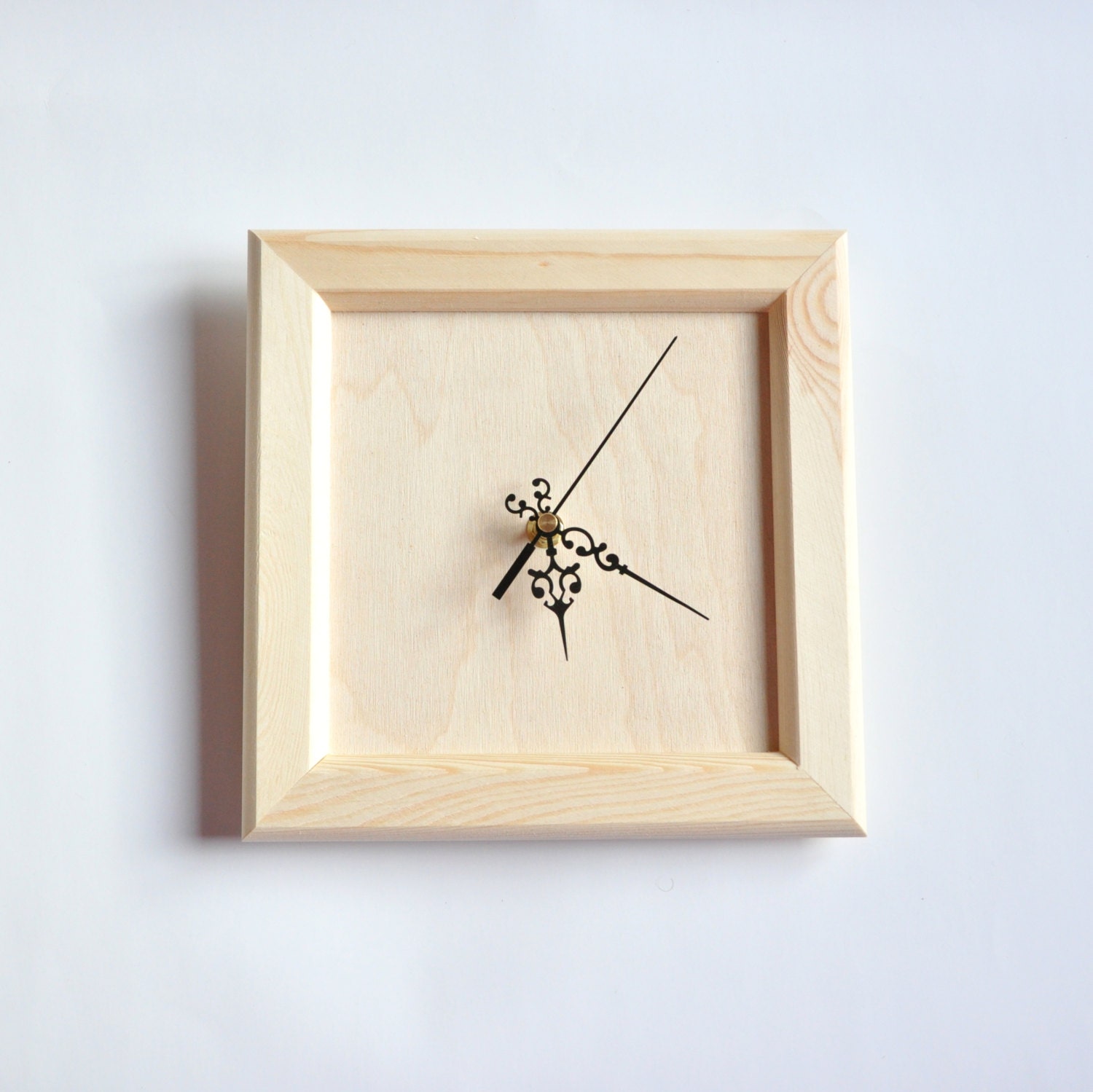Unfinished Wooden Clock Clockface for DIY projects