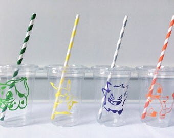 Pokemon Party, Pokemon Party Cups, Pokemon Party Favors, Pokemon Party Supplies, Pokemon Birthday Party