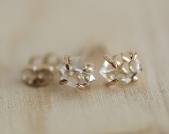 Herkimer Diamond Earrings. Herkimer Studs. Herkimer Earrings. Herkimer Diamond Studs. Crystal Stud Earrings. Diamond Studs.