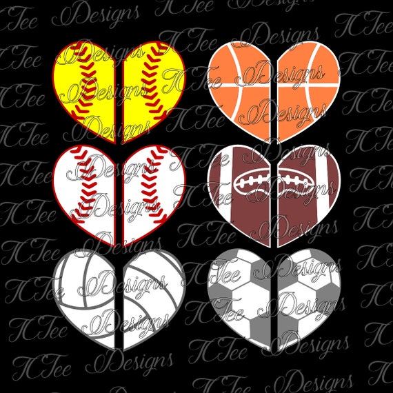 Download Sports Mom Split Hearts - SVG Design Download - Vector Cut ...