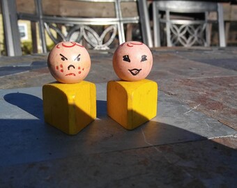 Vintage Fisher Price Block Little People