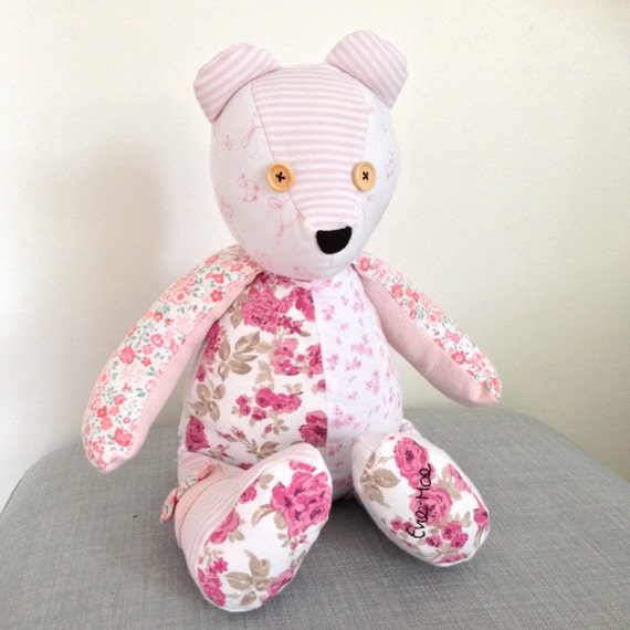 Memory Bear keepsake bear baby clothes by StrawberryBlossomSew