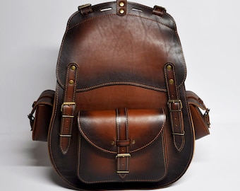 Genuine Leather Bag, Leather Backpack, Genuine Leather Backpack, Travel Backpack, Bike Backpack, School Backpack, Laptop Backpack LARGE Size