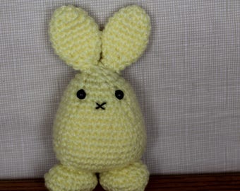 Handmade Amigurumi Crochet Yellow Rabbit
