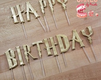 Harry Potter Themed Fondant Letters- Medium (MADE TO ORDER)