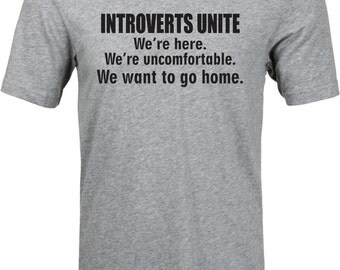 Husband gift, mens personalized, mens gift boyfriend gift husband shirt gift for him introverts unite introvert shirt father gift dad gift