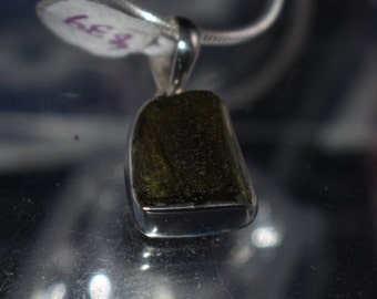 Moldavite Pendant , Moldavite, Necklace, Sterling Silver, Crystal, .925, Silver, Fashion, Jewelry, One of a kind, Green , Unique