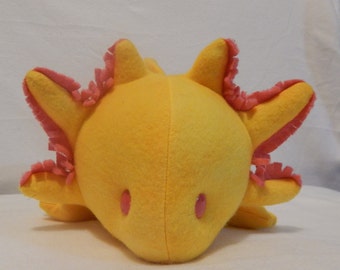 Gold Albino Designer Axolotl Plush