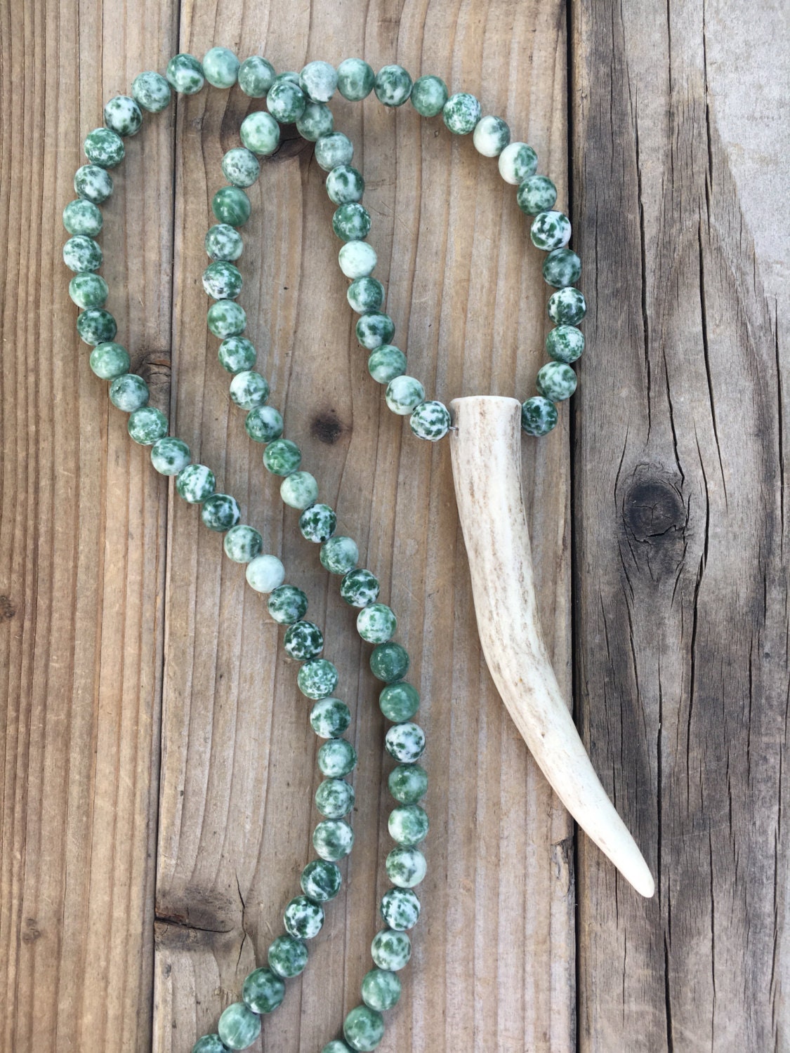 Boho Antler Necklace Deer Antler Necklace by